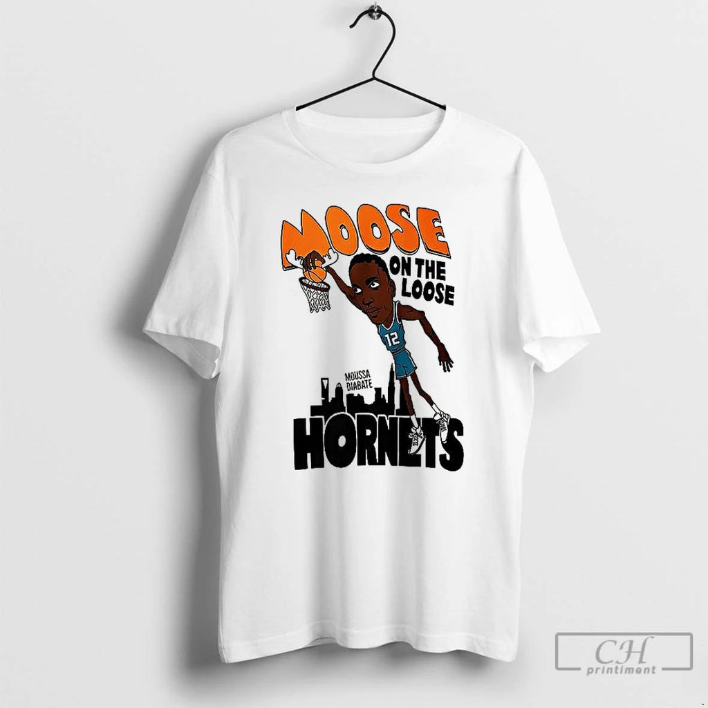 Premium Moussa Diabate Moose On The Loose Hornets T Shirts