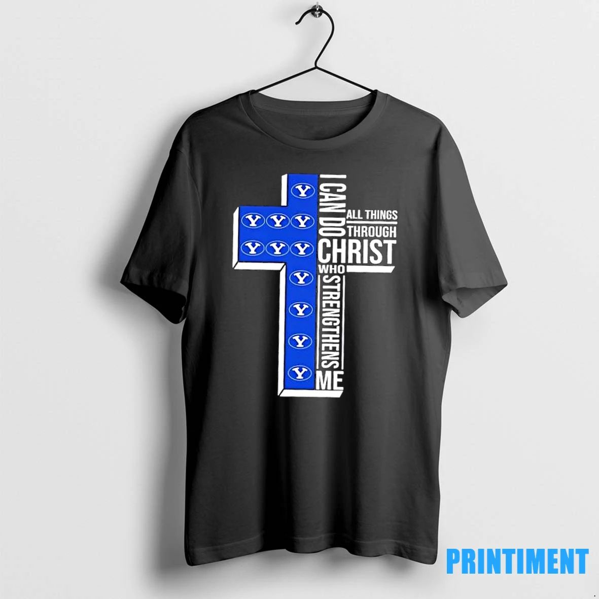 I Can Do All Things Through Christ Who Strengthens Me Byu Cougars Football Cross Tshirts