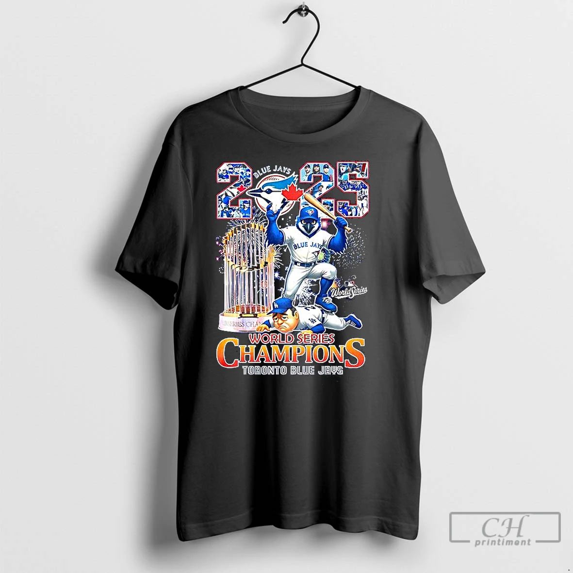Classic Toronto Blue Jays 2025 World Series Champions Trophy Firework