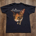 Graphic Cat Face T-Shirt Black Tee Soft Cotton Streetwear Casual Unisex
