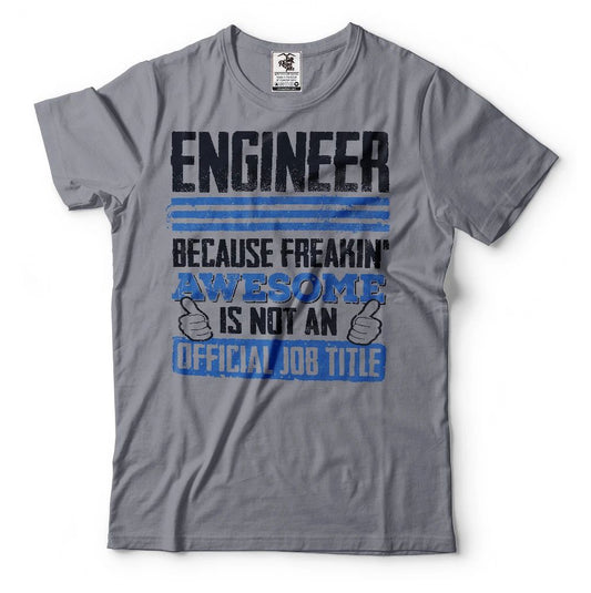 Engineer T-shirt Funny Tee Shirt Men's Gray T-shirt