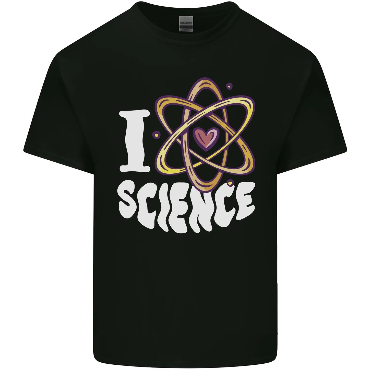 I Love Science Physics Chemistry Biology Nerd Mens Cotton T-Shirt Tee Top