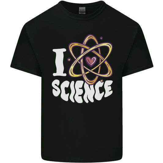 I Love Science Physics Chemistry Biology Nerd Mens Cotton T-Shirt Tee Top