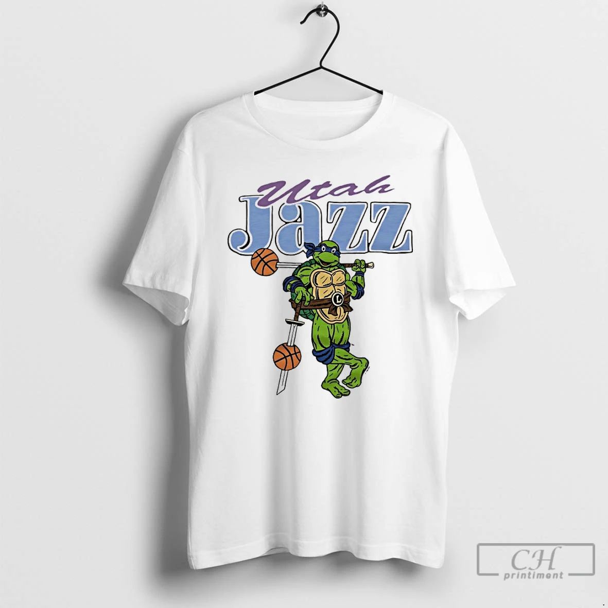 Classic Nba Utah Jazz X Tmnt Leonardo T Shirts