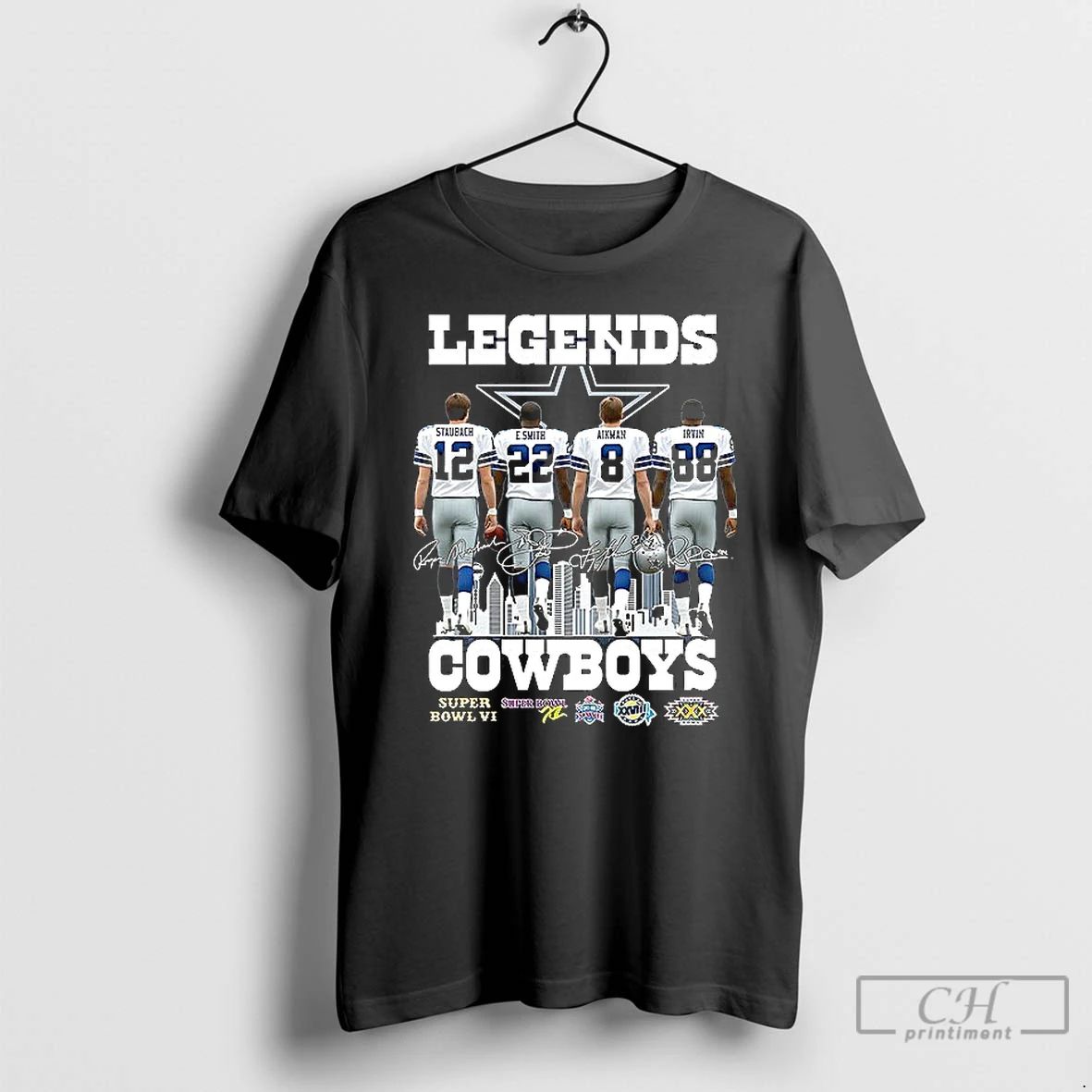 Premium Staubach Smith Aikman Irvin Dallas Cowboys Legends Signatures Ceramic Ceramic And Classic Dad Cap