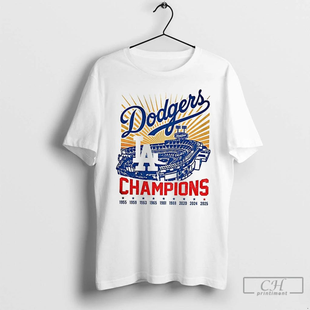 Premium Stadium 2025 Los Angeles Dodgers Baseball World Series Champion 1955 2025 T Shirts