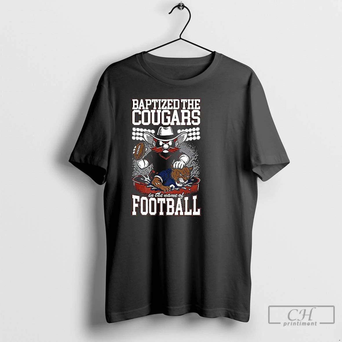 Premium Texas Tech Red Raiders Vs Byu Cougars Baptized The Cougars T Shirts