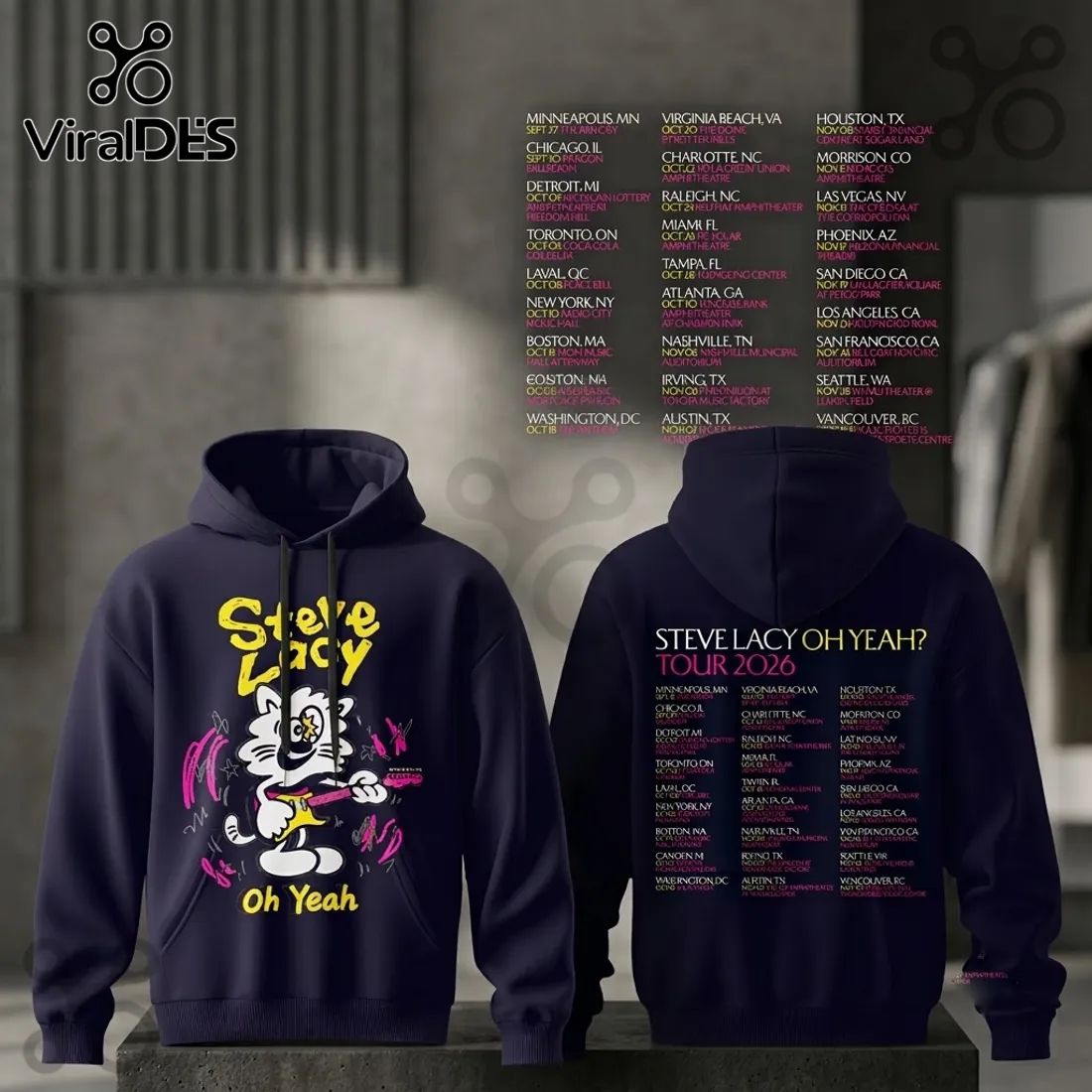 Steve Lacy Oh Yeah 2026 Concert Tour Hoodie