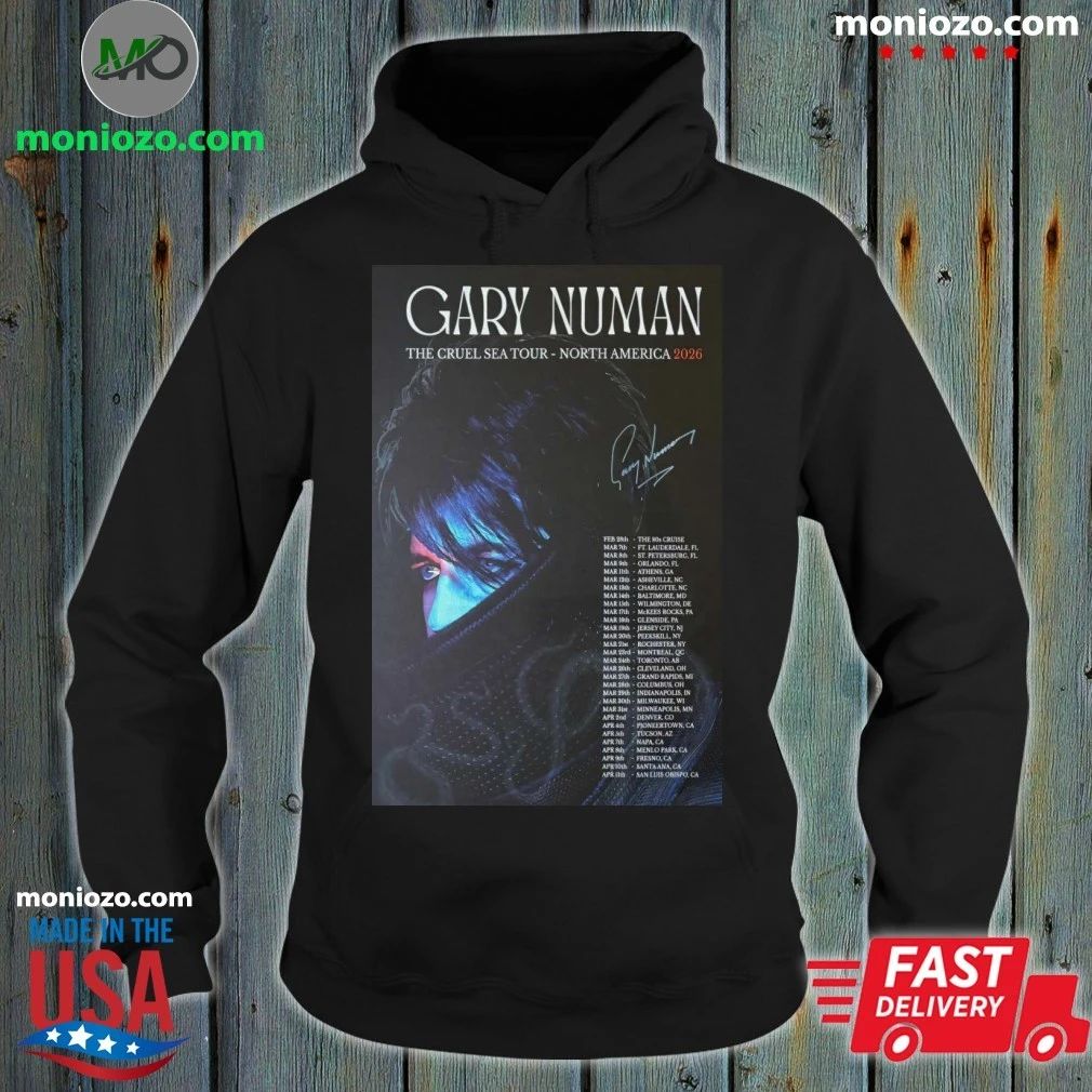 Original Gary Numan SIGNED 2026 Tour The Cruel Sea Poster Shirt – Best Gift for Music Fans