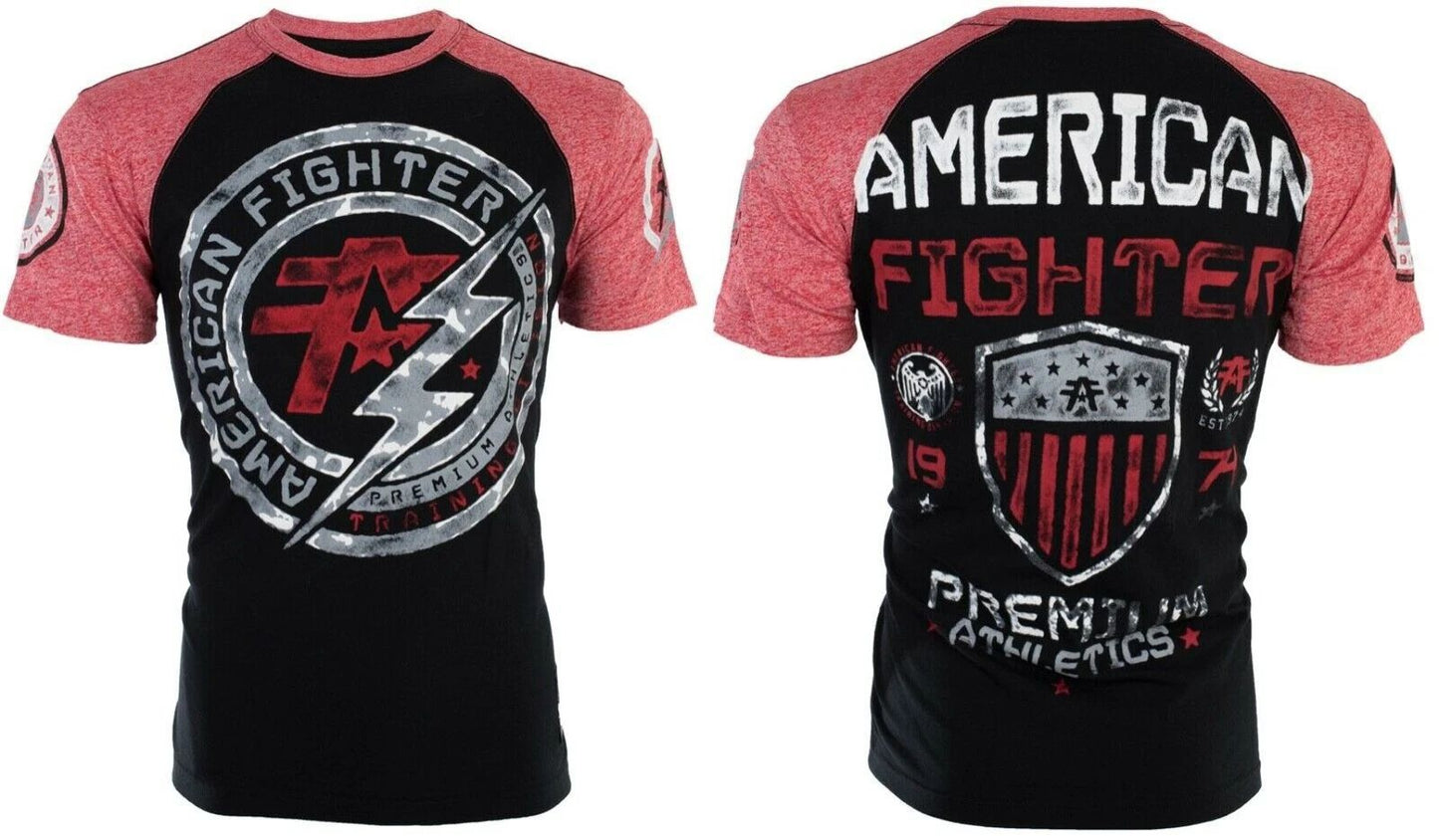 AMERICAN FIGHTER Mens T-shirt Allen Black Red L-3XL NWT