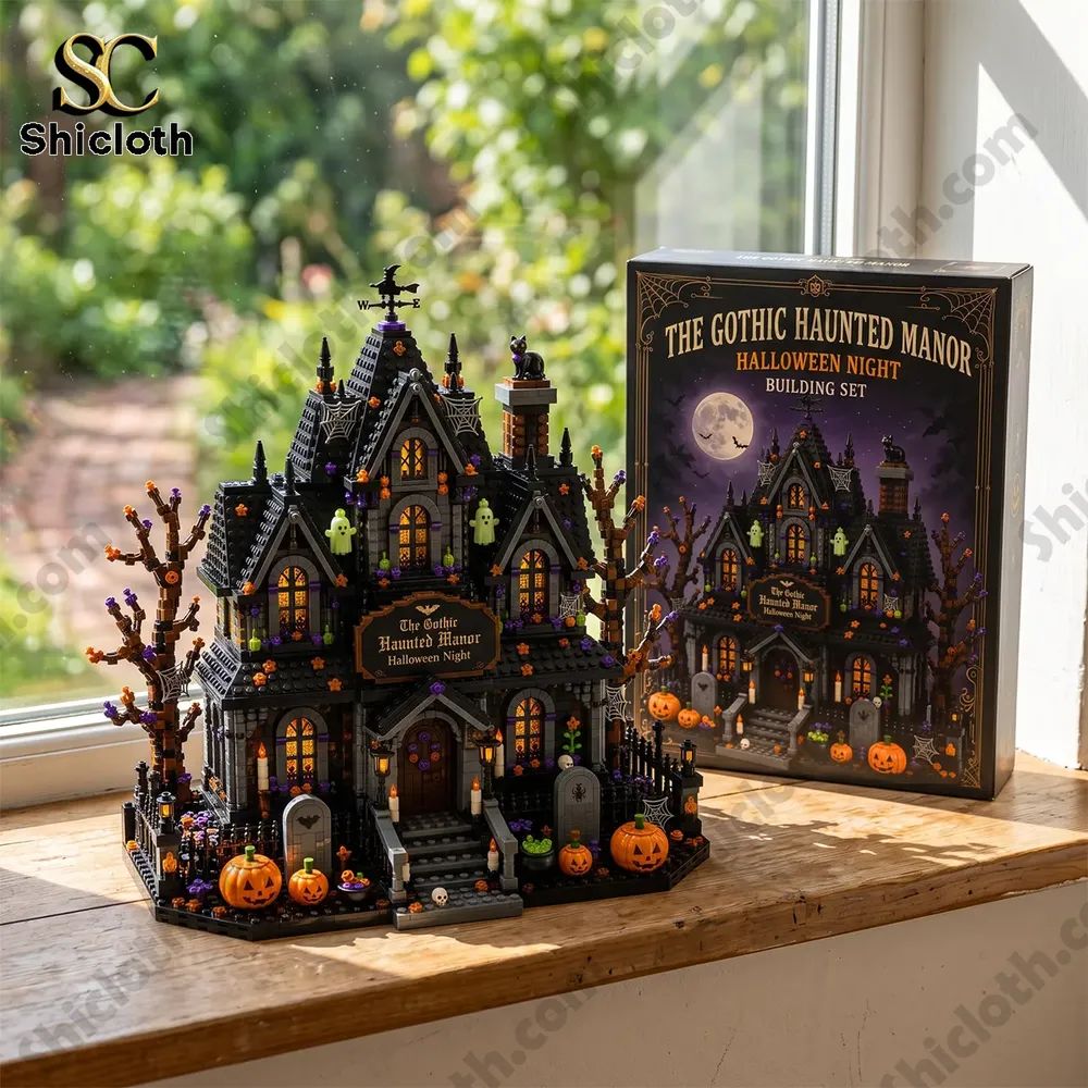 The Gothic Haunted Manor Halloween Night Building Brick Set