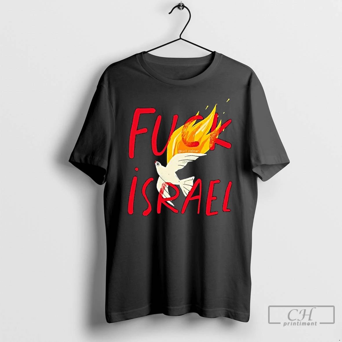 Premium Fuck Israel White Dove T Shirts