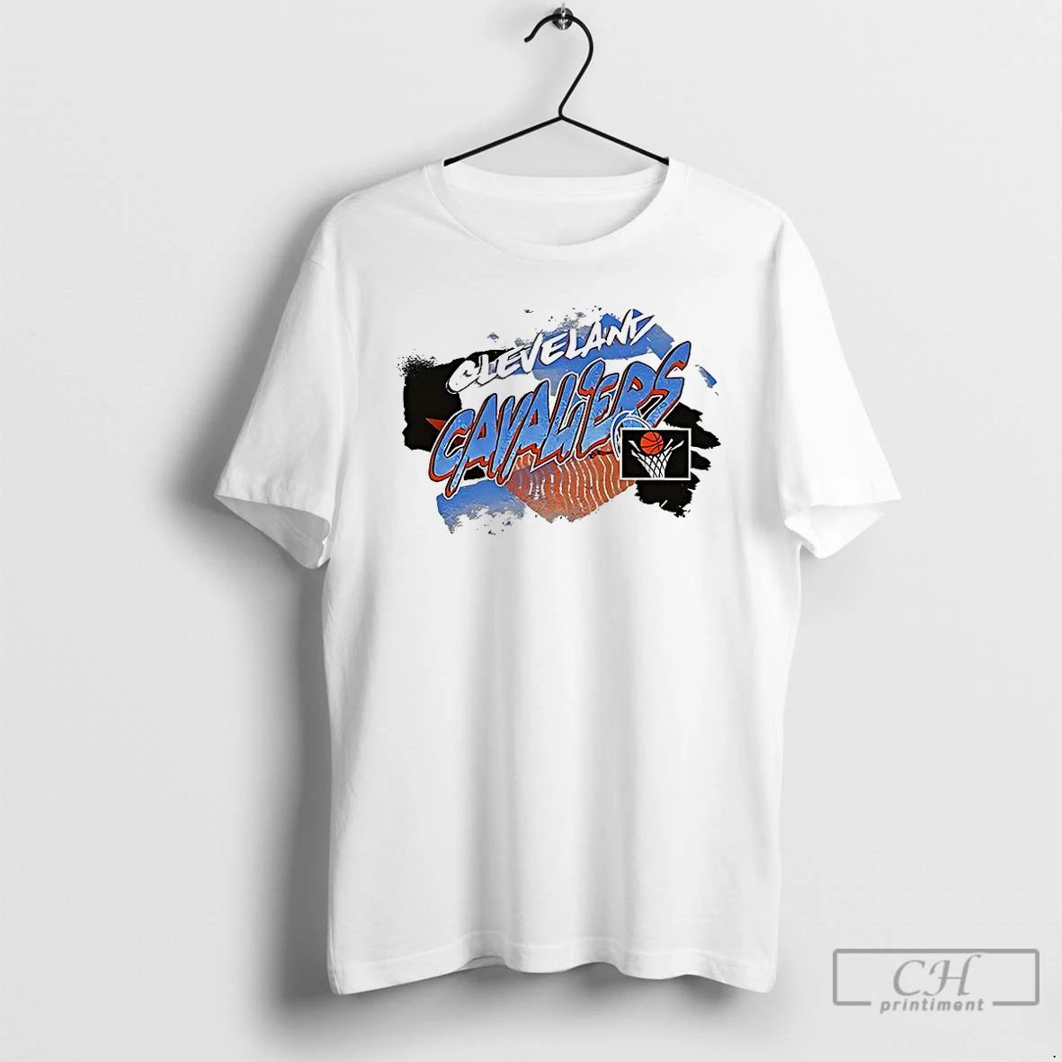 Classic Cleveland Cavaliers Nba Logo Paint Stains T Shirts