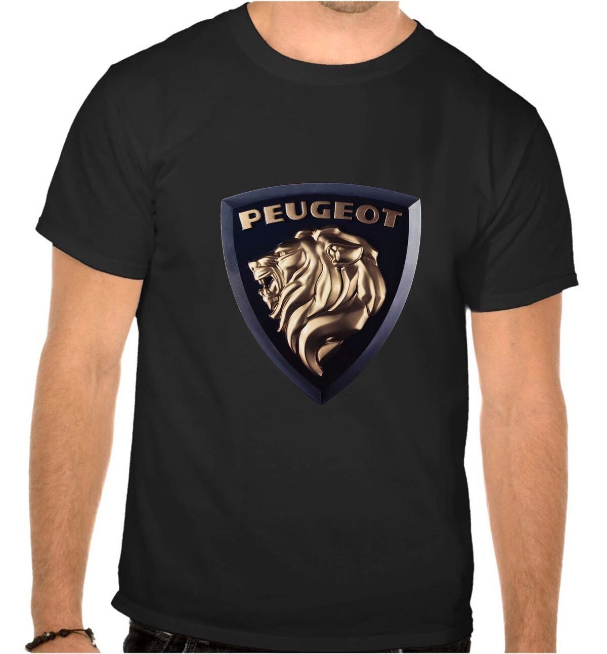 Peugeot Auto Logo BLACK T-Shirt - 1113