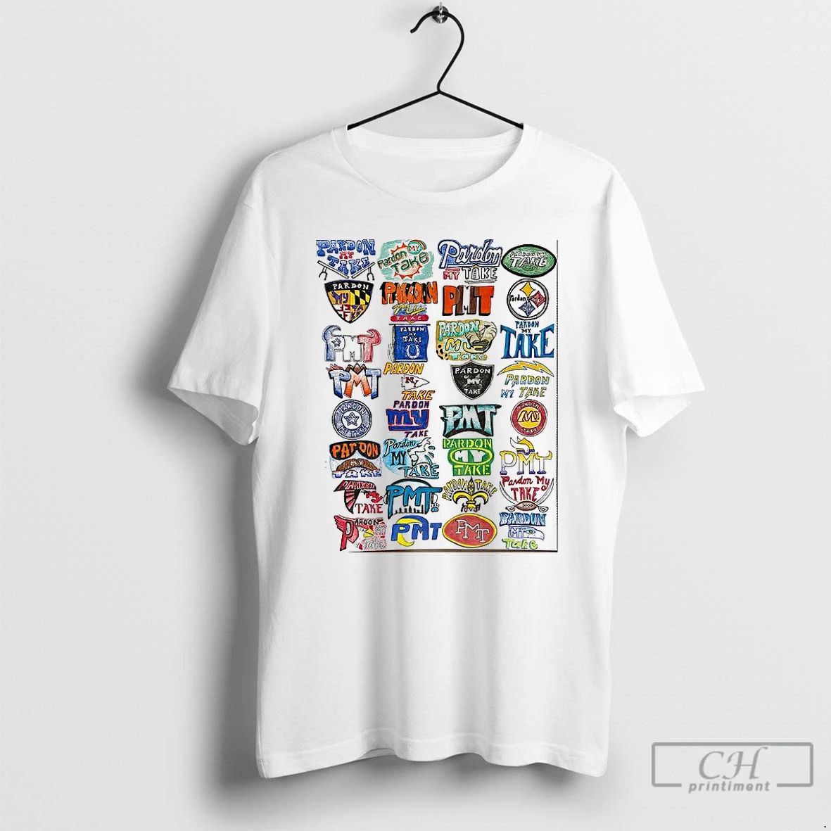 Classic Pardon My Take Is Drawn In The Style Of Football Team Logos T Shirts