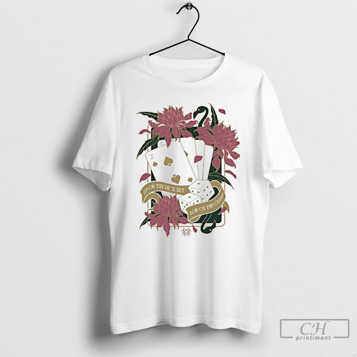 Premium Sleep Token Tour 2025 Up On The Dice But Low The Cards T Shirts