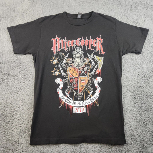 Men's Concert Tour Shirt Medium Alice Copper Glam Rock Retro Band Music Tee