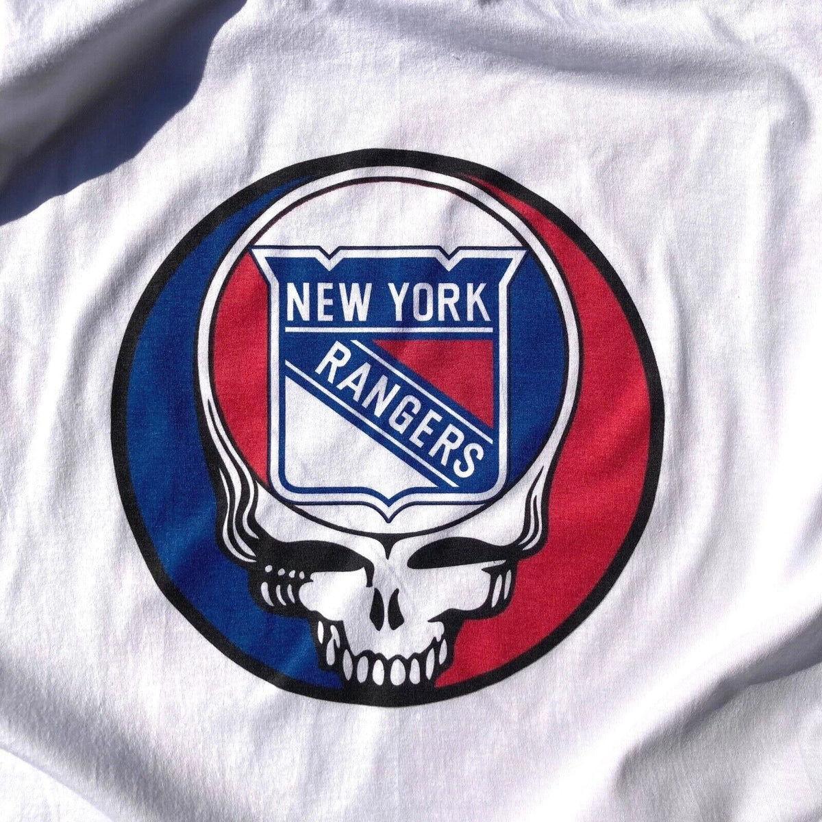 NEW GRATEFUL DEAD NEW YORK RANGERS SHIRT STEAL YOUR FACE DEADHEAD HOCKEY NY NYC