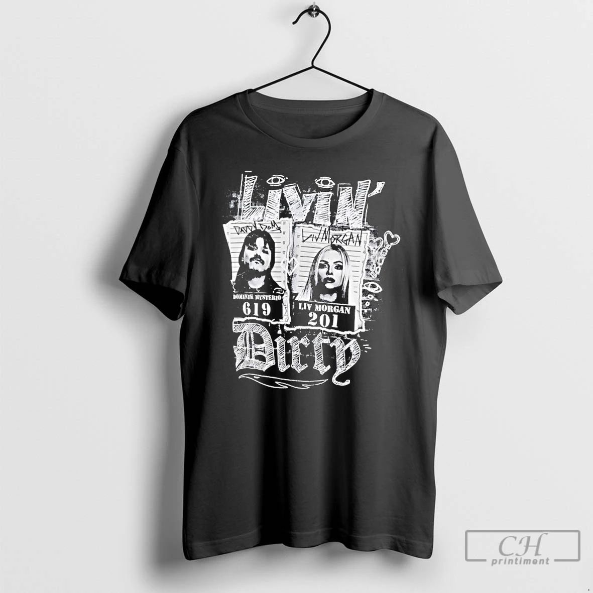Premium Dominik Mysterio And Liv Morgan Livin Dirty T Shirts