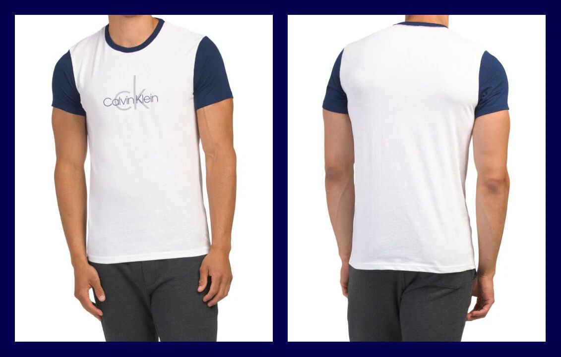 Calvin Klein ~ Baseball Short Sleeve Crew Neck T-Shirt Men's X-Large $40 NWT