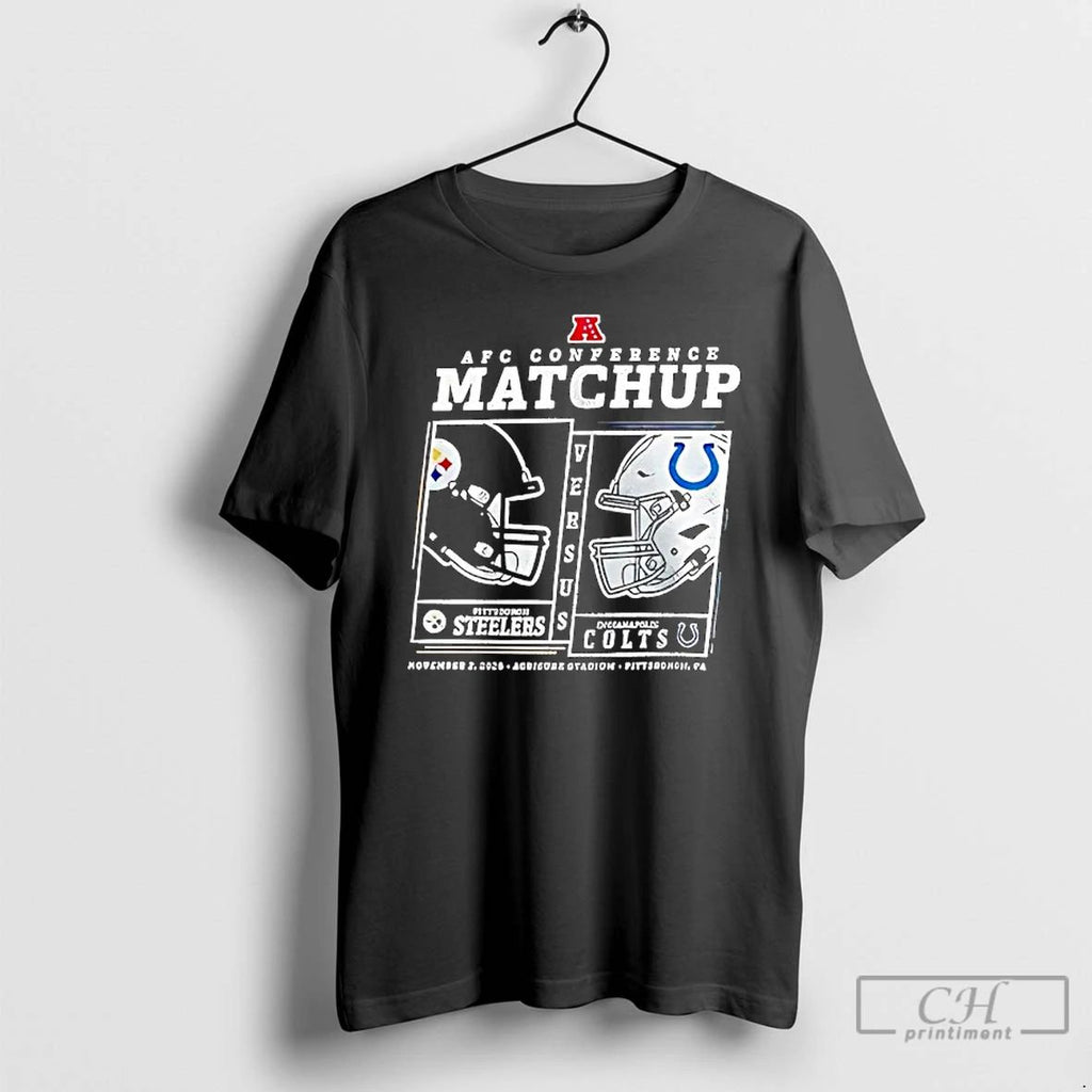 Classic Pittsburgh Slers Vs Indianapolis Colts Afc Conference Matchup T Shirts
