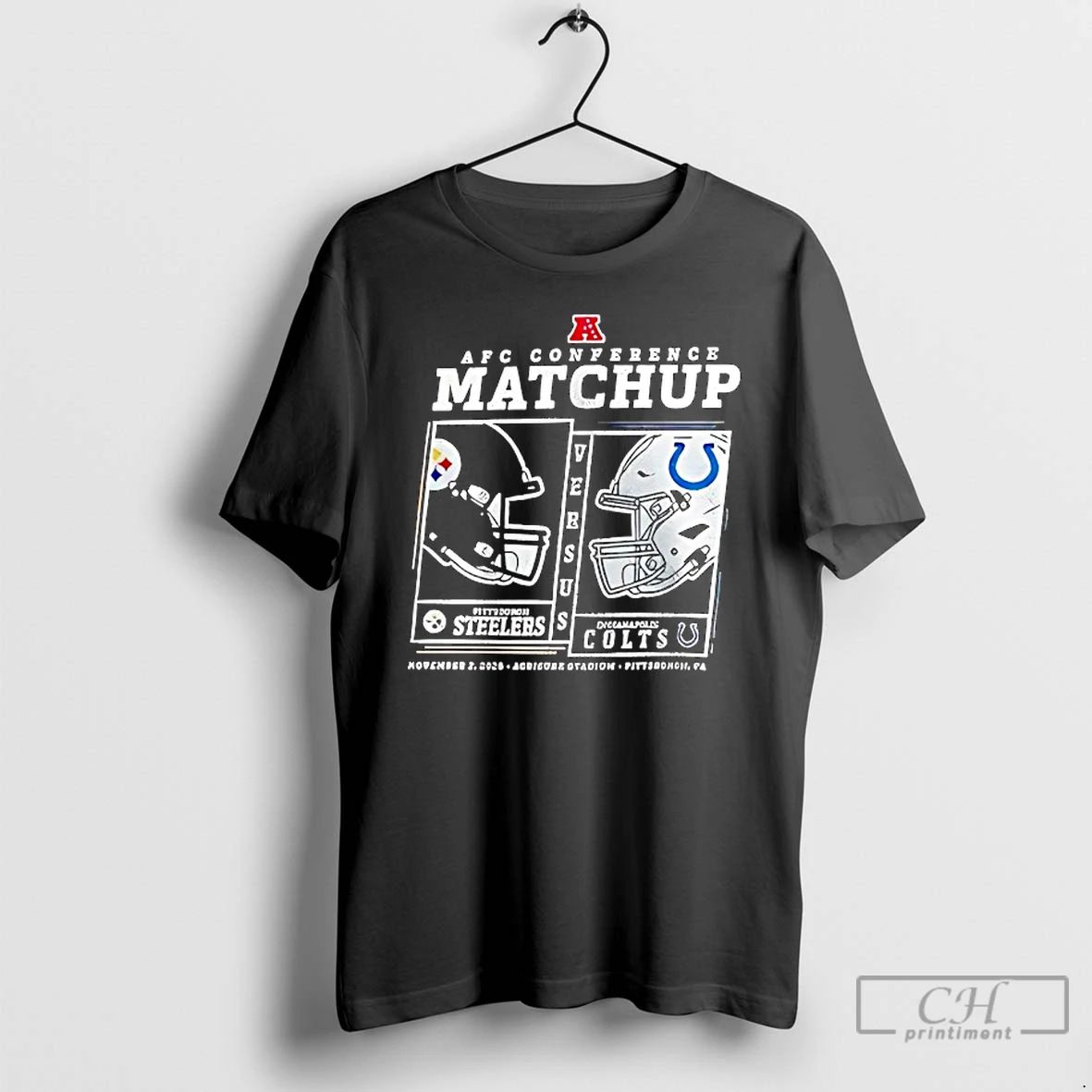 Classic Pittsburgh Slers Vs Indianapolis Colts Afc Conference Matchup T Shirts