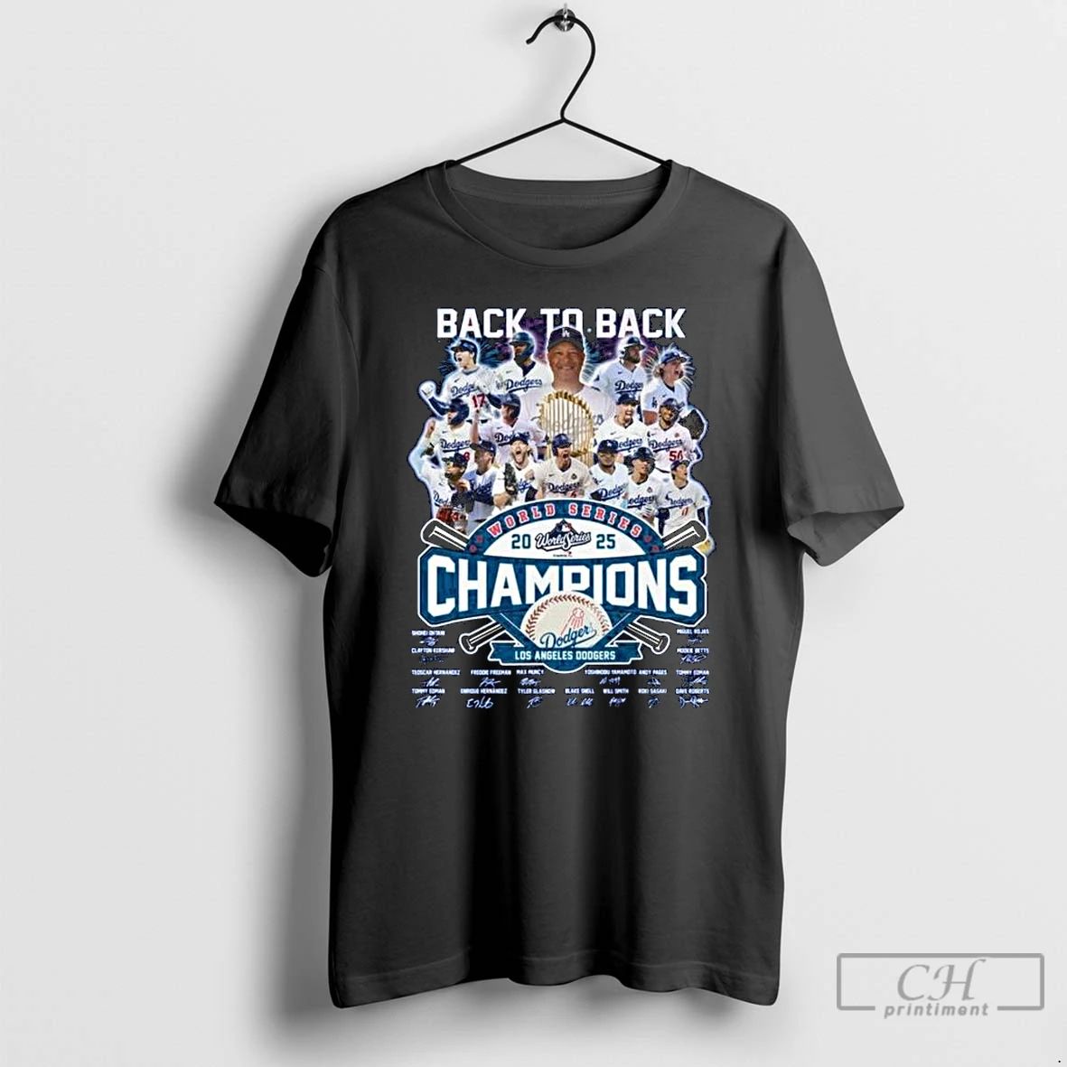 Classic Back To Back World Series 2025 Champions Los Angeles Dodgers Players Signatures Fireworks Long