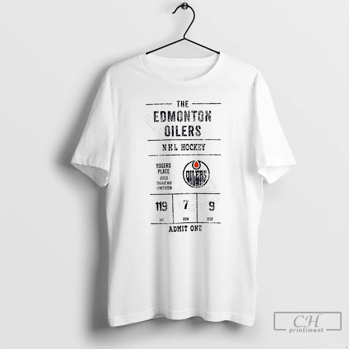 Classic The Edmonton Oilers Nhl Hockey Admit One T Shirts