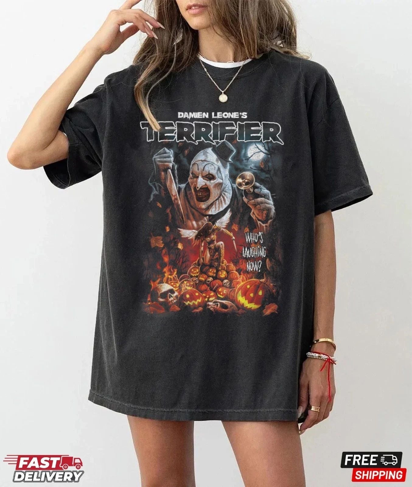 Terrifier Art the Clown Halloween Poster Horror Movie T-Shirt Unisex