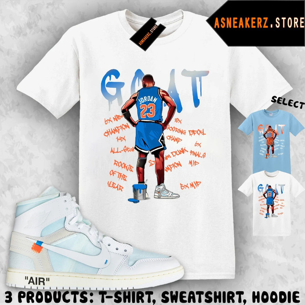 Tee Shirt Matching V.A.A. AJ 1 High Alaska To Match Sneaker MJ Goat T-Shirt