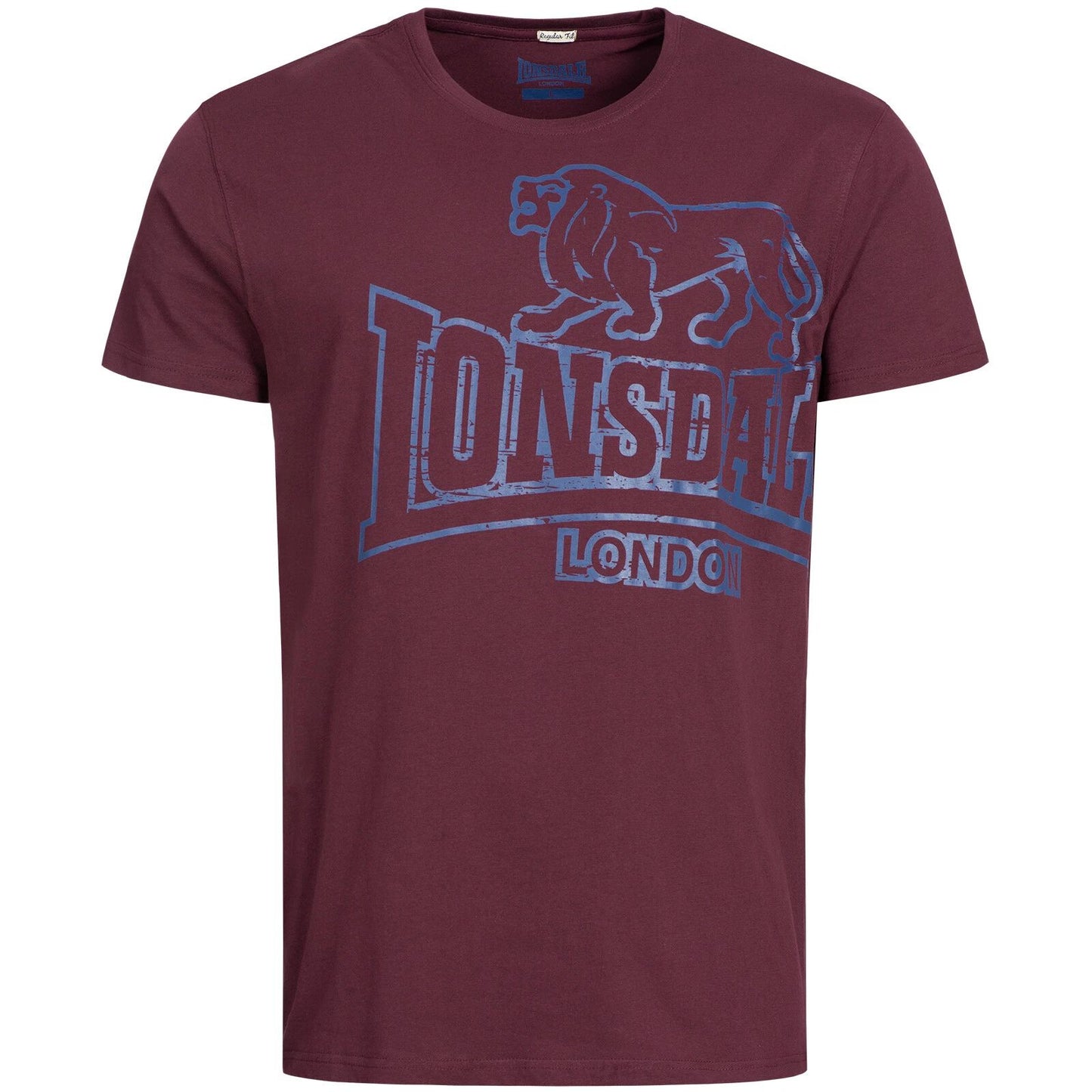 Lonsdale Langsett T-Shirt, Vintage Wine Red