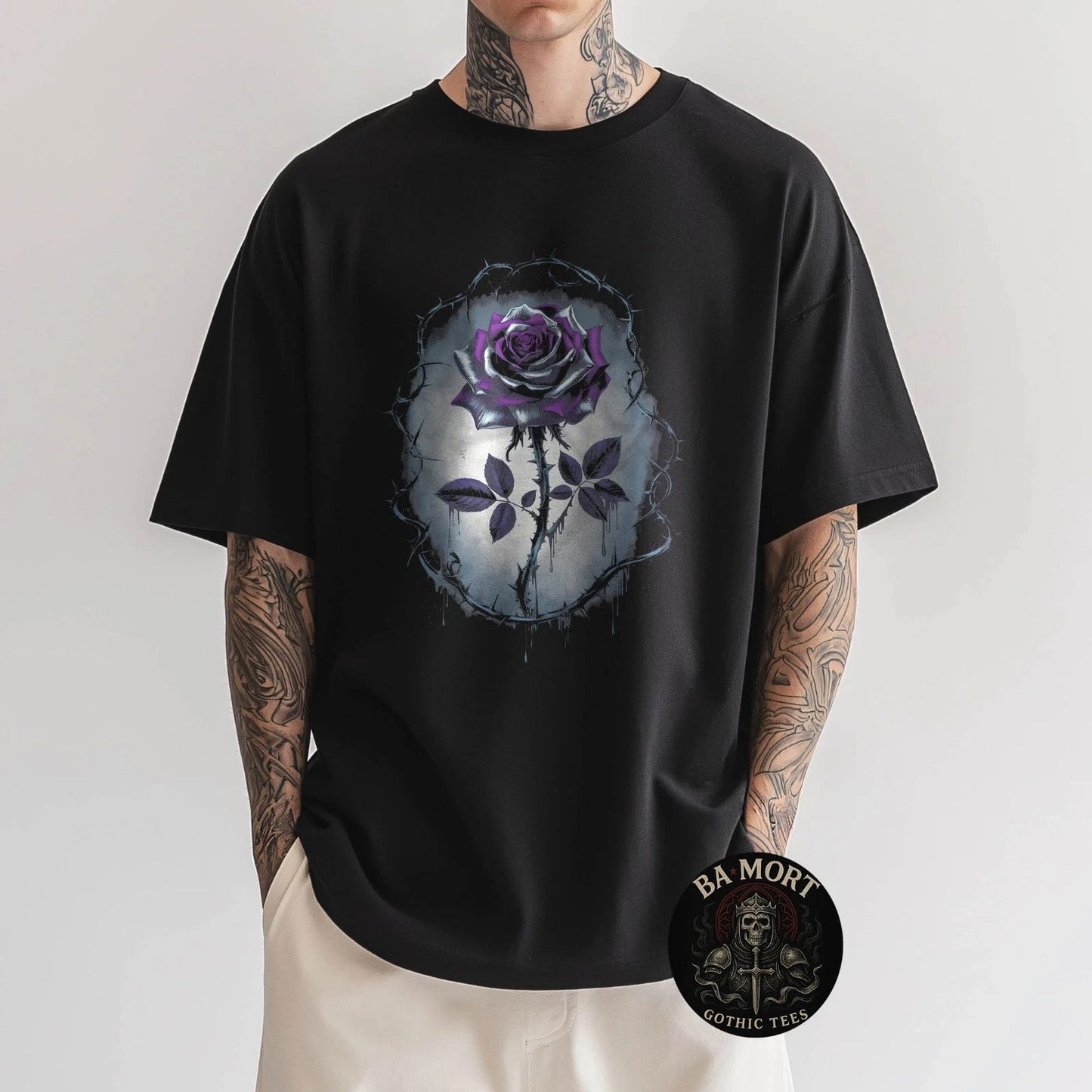 Rose Sad Goth Emo Aesthetic T-Shirt