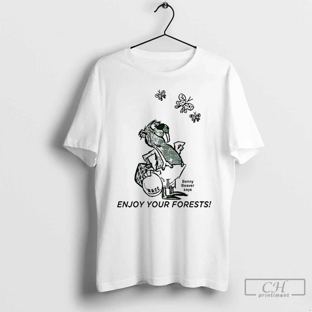 Premium Benny Beaver Says Enjoy Your Forests T Shirts