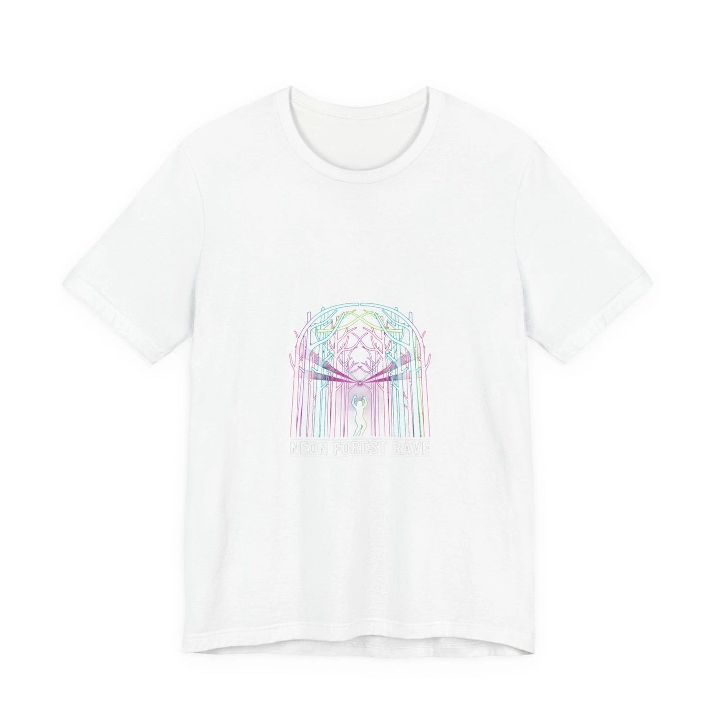 Neon Forest Glow Tee | psychedelic plant t-shirt, rave nature