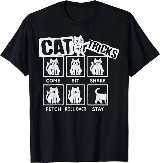 Cats Funny Cat Tricks, Kitties Lover T-Shirt , Adult Kid Tees,Unisex Tees