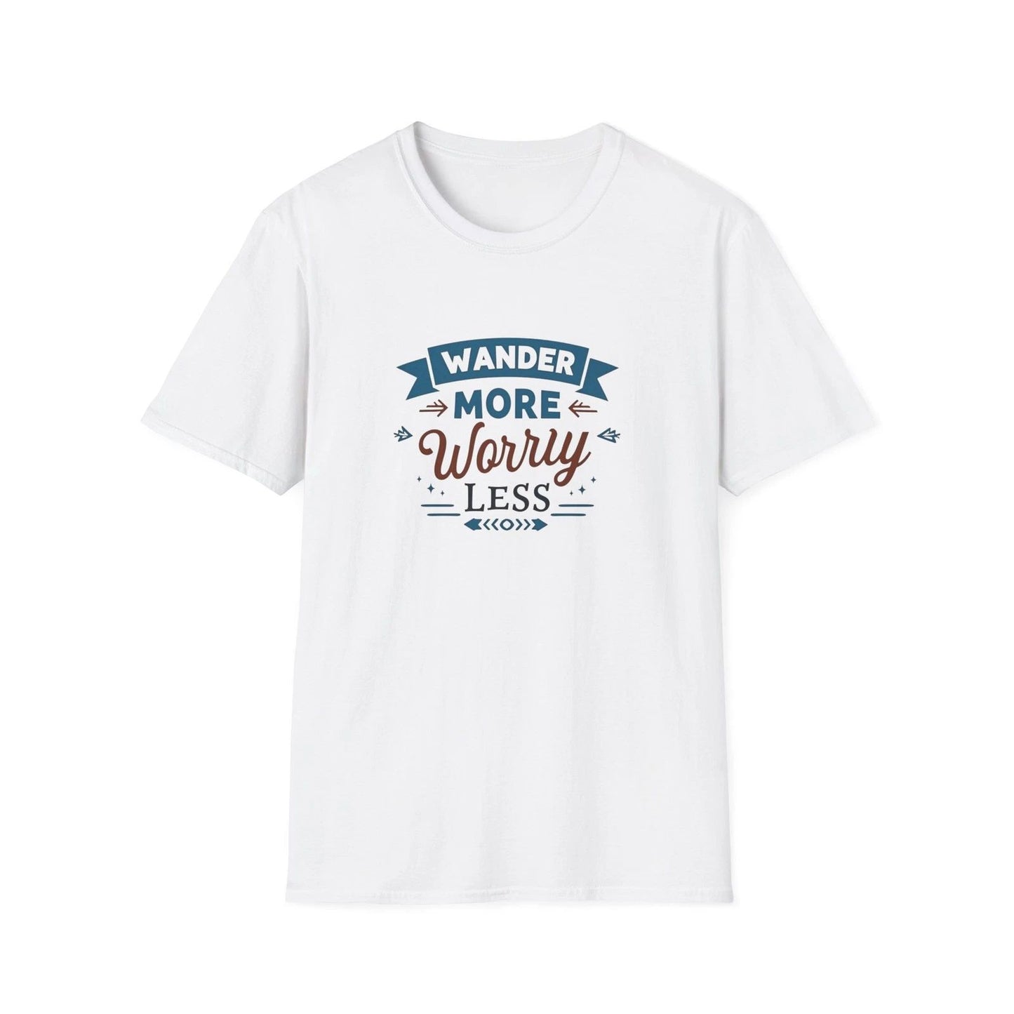 Wander More Worry Less T-Shirt | Travel Quote Tee