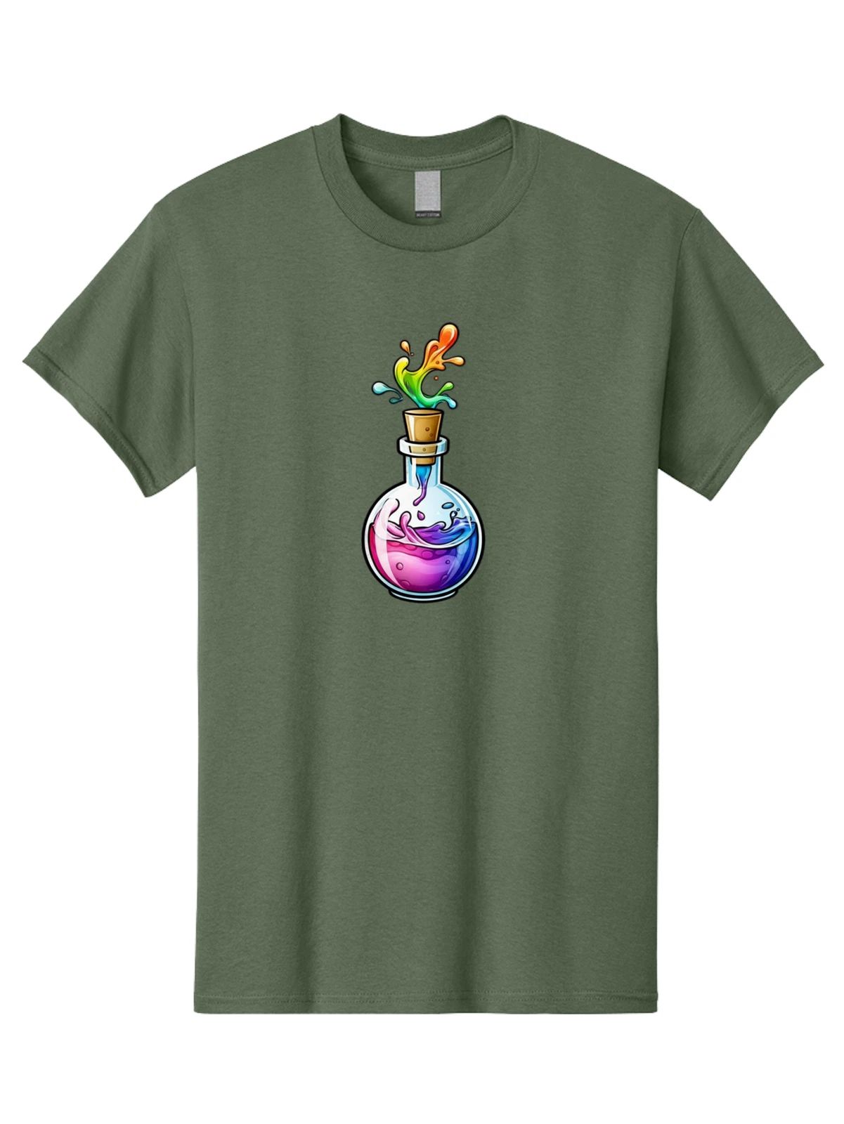 Potion-Bottle-2 Mens Graphic Tee, 100% Cotton, Casual Summer Wear