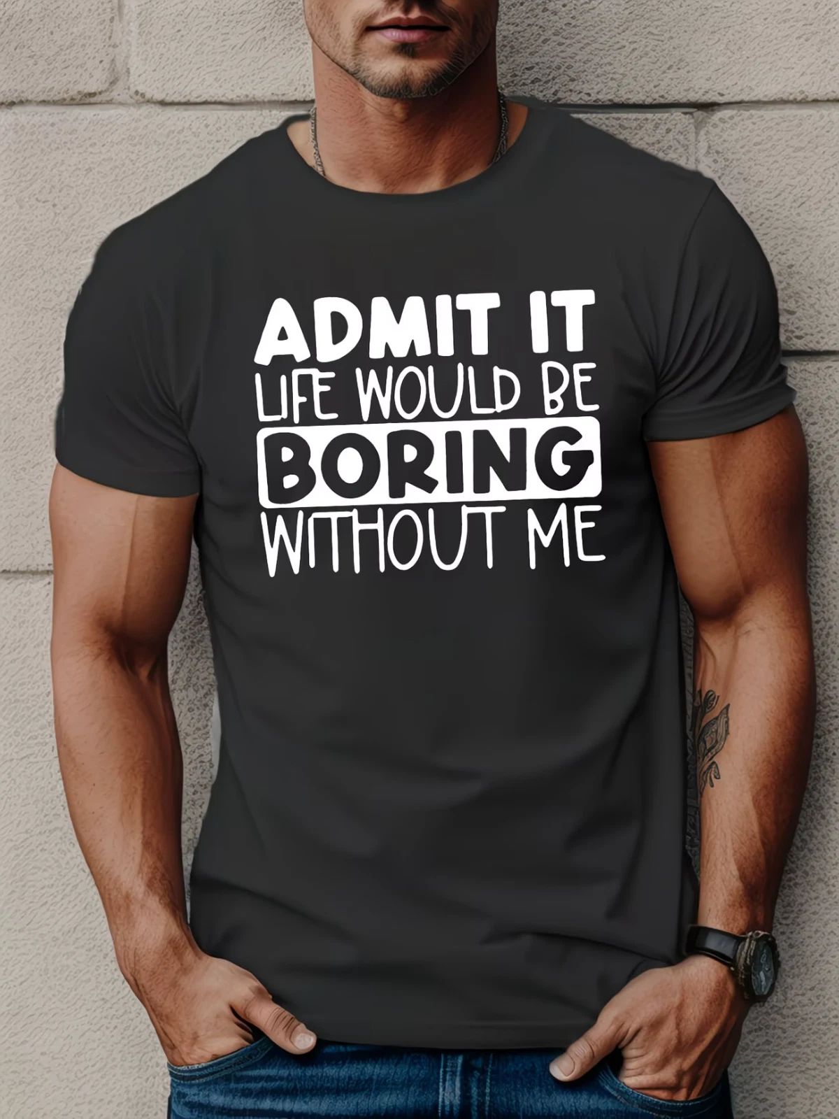 Funny Quote T Shirt Casual Short Sleeve Tee Summer Graphic Shirt Men Gift