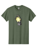 Robot-Hand-Crystal-Ball Mens Graphic Tee, 100% Cotton, Casual Summer Wear