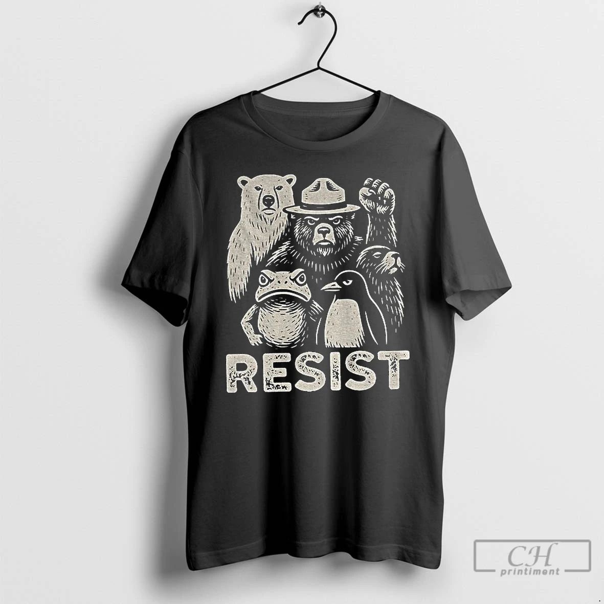 Classic Polar Bear Ranger Beaver Frog Penguin Resist Animals Protest Anti Trump T Shirts