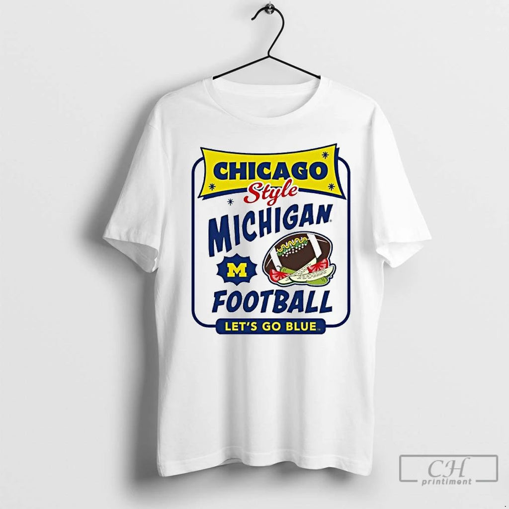 Classic Chicago Style Michigan Football Lets Go Blue Ornaments