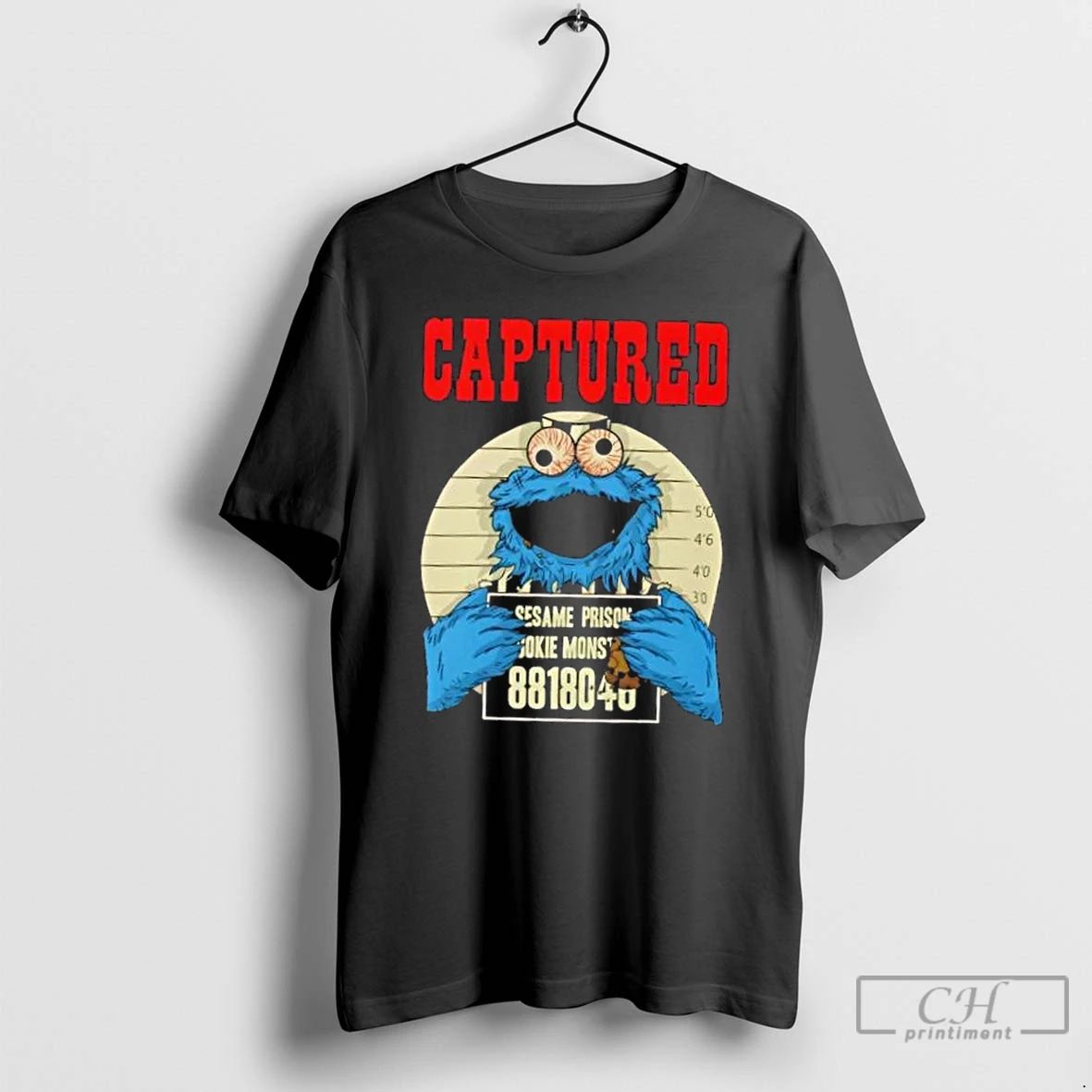 Classic Captured Cookie Monster Mugshot Vintage T Shirts