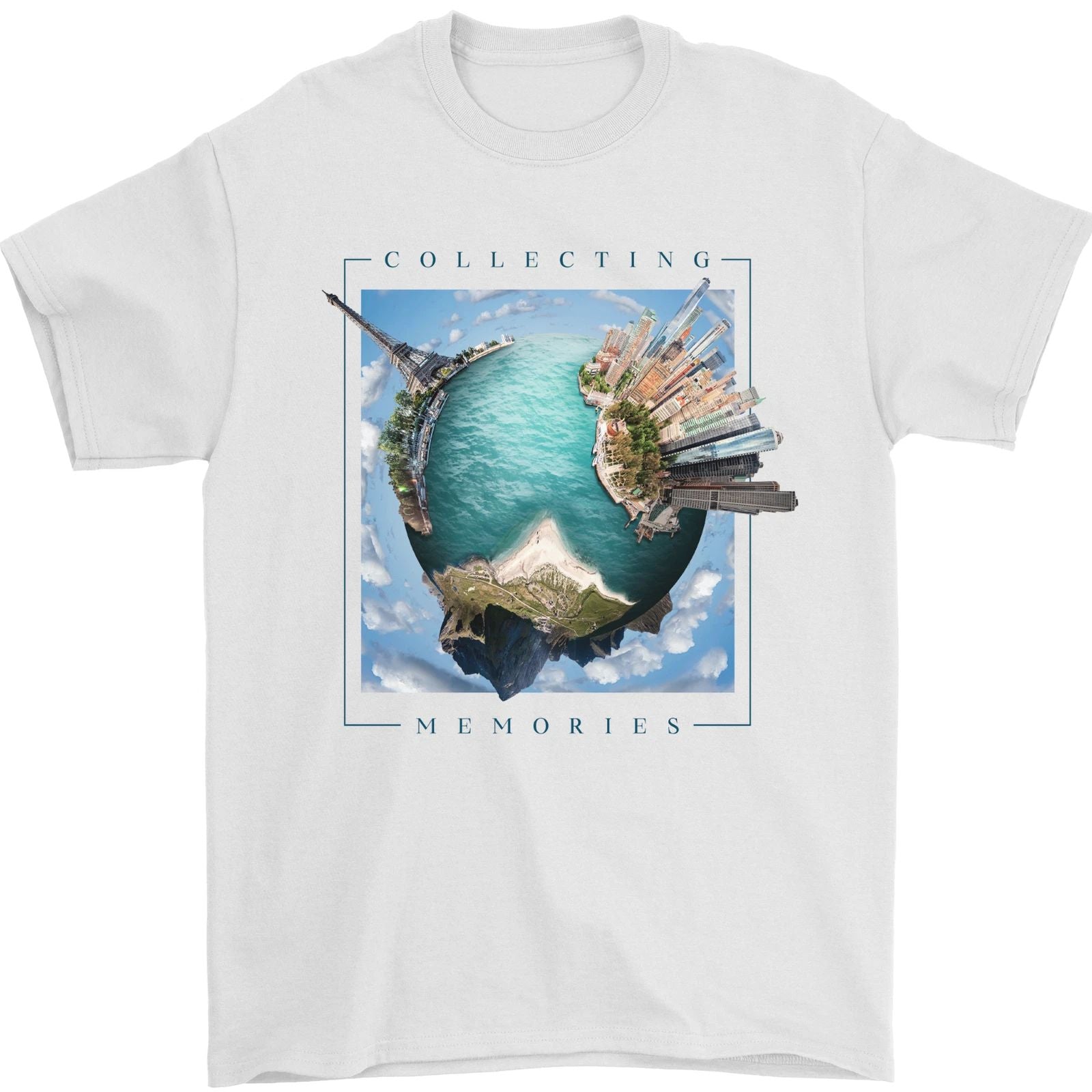Memories World Travel Traveller Travelling Mens T-Shirt 100% Cotton