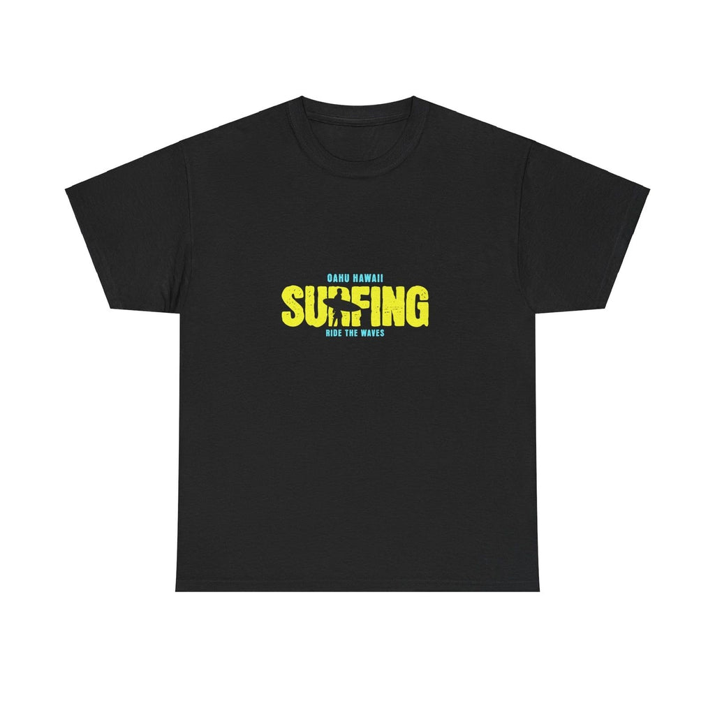 Surfing Vibes OAHU HAWAII Unisex Heavy Cotton Tee, Beach Lovers Surfer Gift
