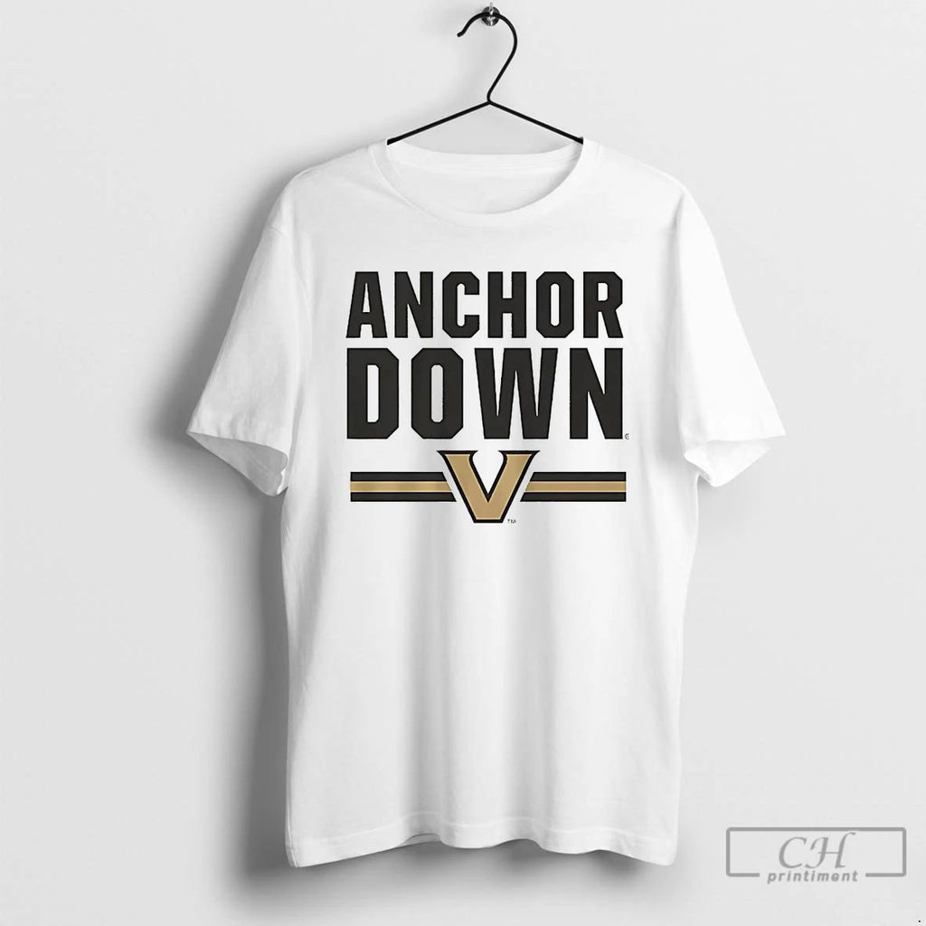 Classic Vanderbilt Commodores Anchor Down T Shirts