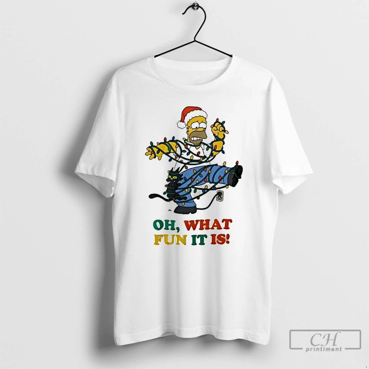 Premium The Simpsons Lights Christmas Oh What Fun It Is T Shirts