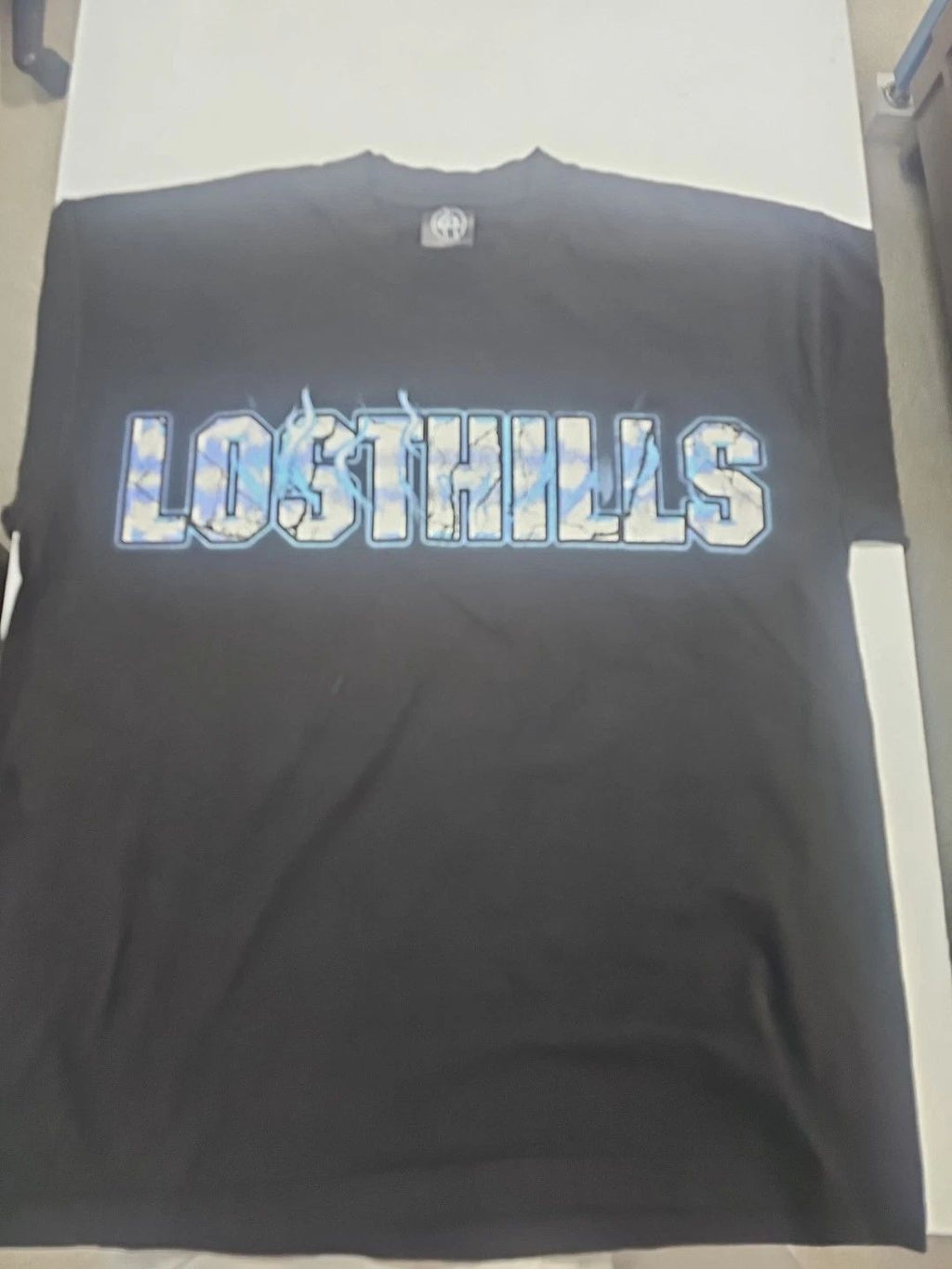 LOST HILLS  LOGO FRONT AND MIRROR STYLE LGO BACK BLACK MEN'S LG (OS) FIRE 🔥 🔥