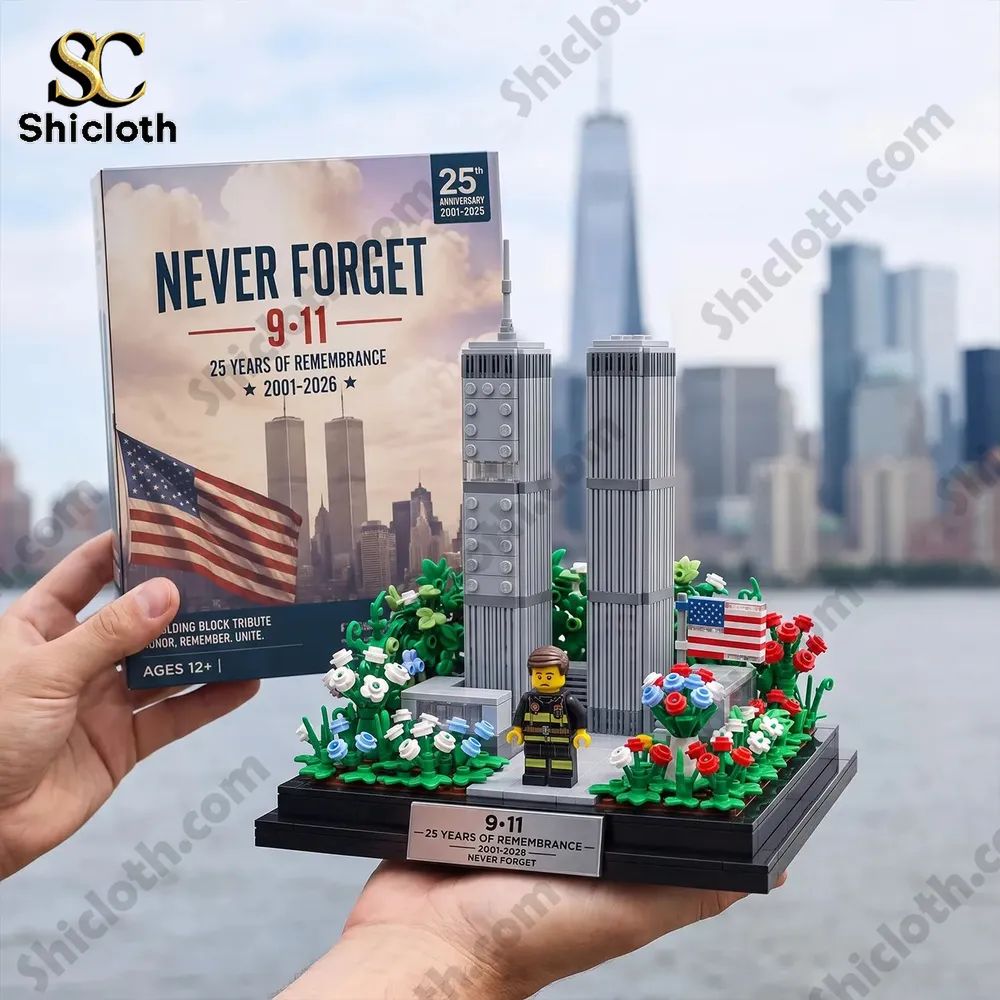 Never Forget 9-11 25 Years of Remembrance 2001-2026 Building Brick Sets