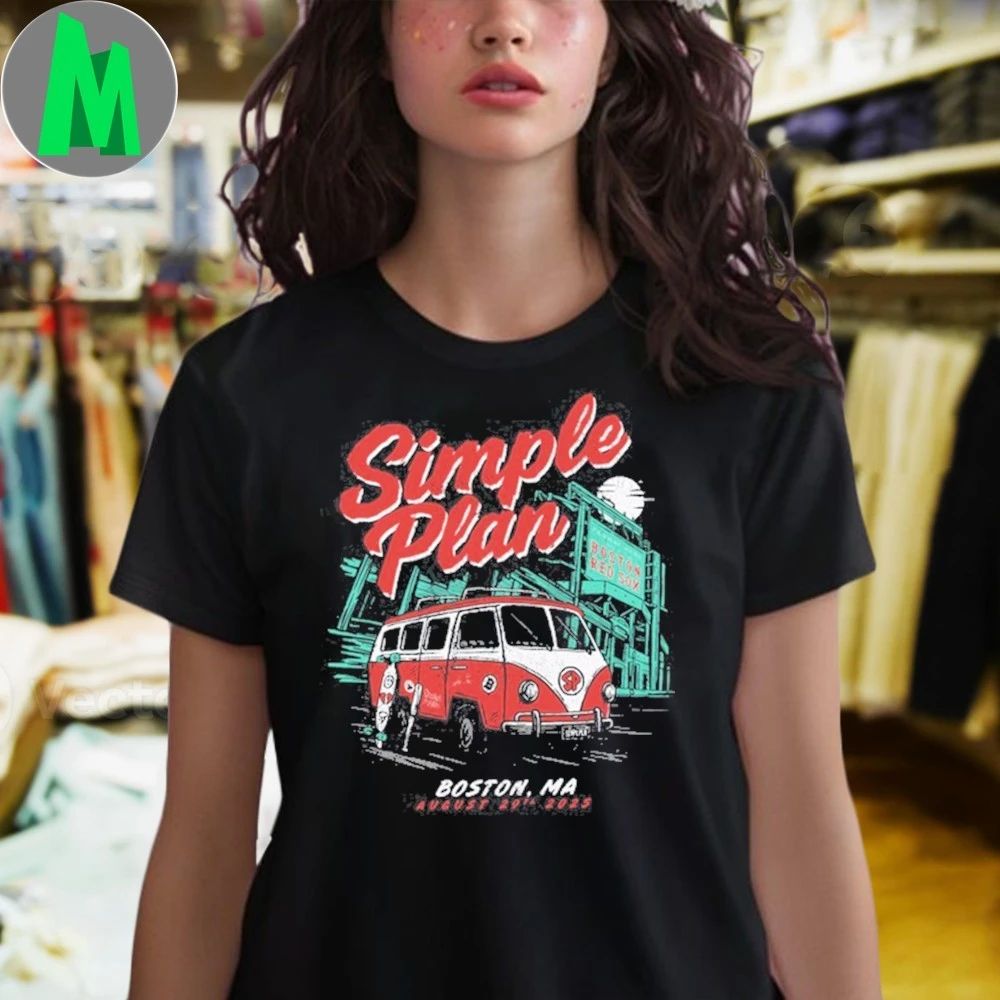 Simple Plan Aug 29, 2025 Boston, MA · MGM Music Hall at Fenway T-Shirt