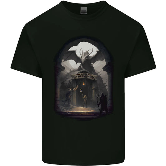 Dragon Cave Fantasy RPG Role Play Games Mens Cotton T-Shirt Tee Top